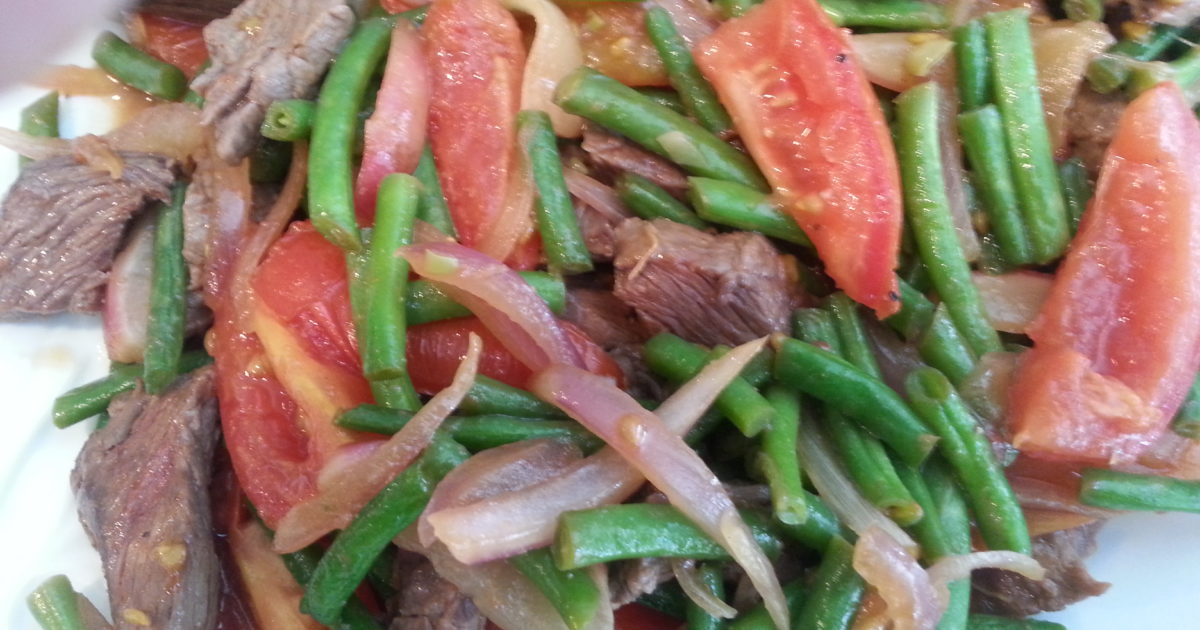 Skirt Steak / Green Bean / Tomato Stir Fry Healthy Old Broad