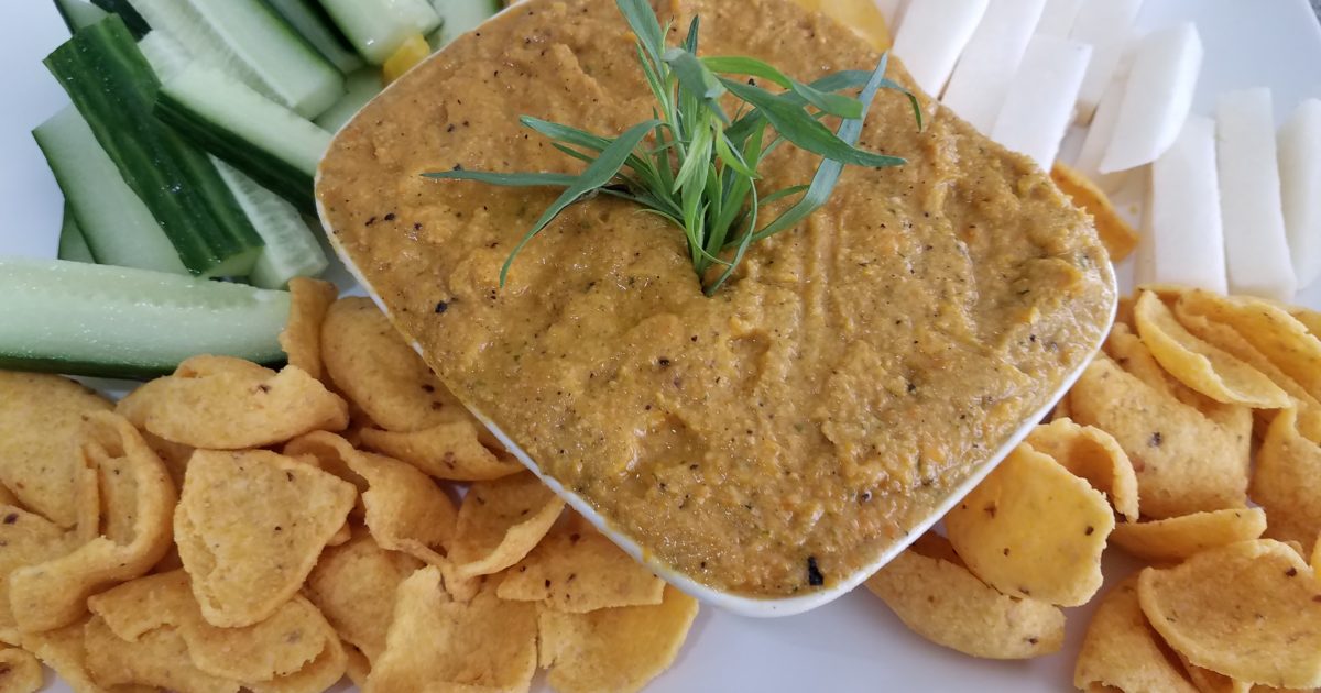Roasted Pepper Garbanzo Bean Dip Healthy Old Broad
