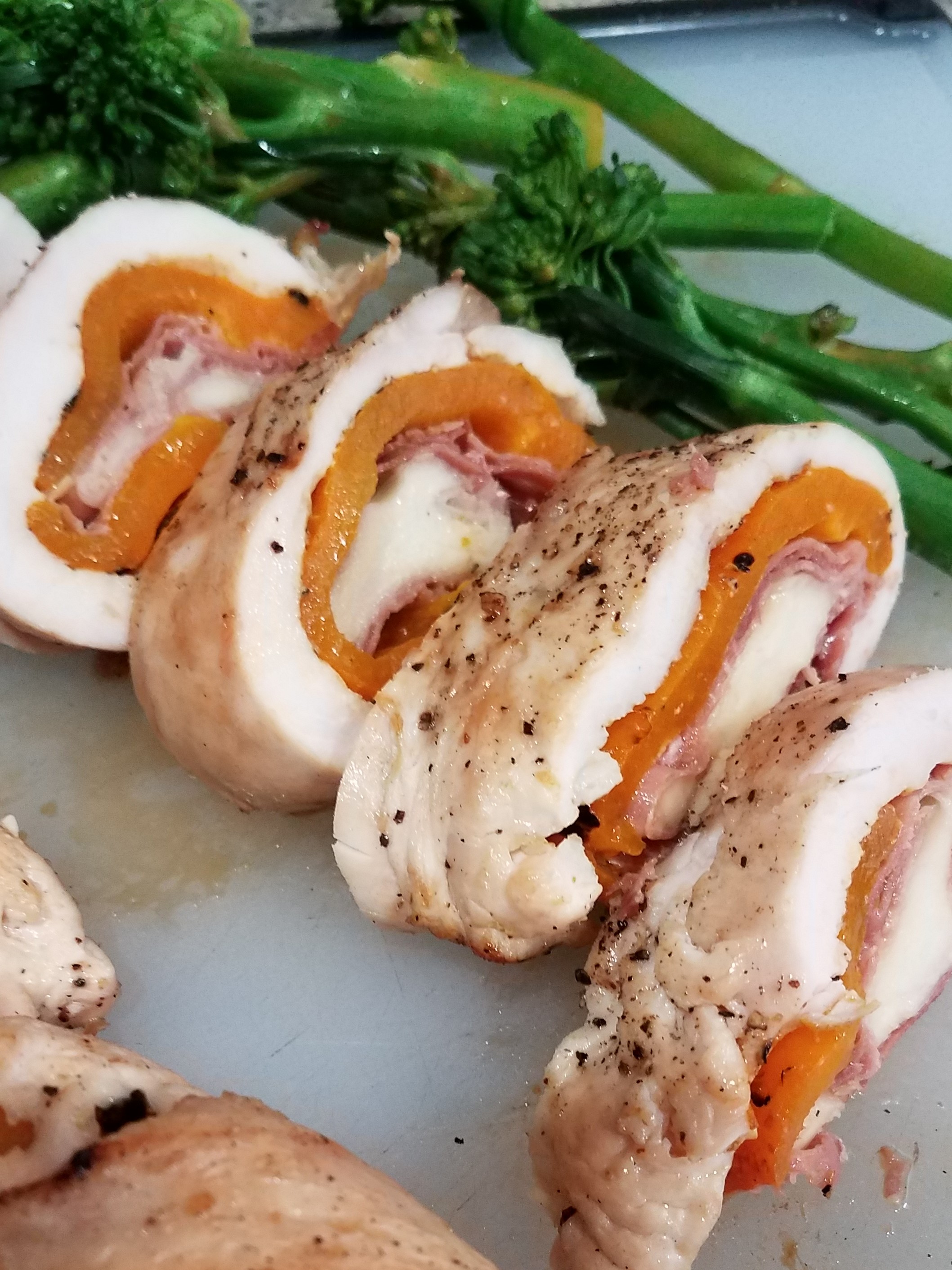 Stuffed Chicken Breasts with Broccoli